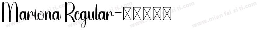 Mariona Regular字体转换